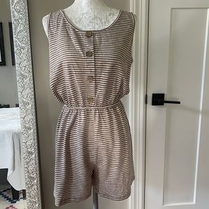 Striped Romper. GLG size M. New, with tags.